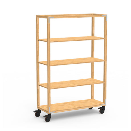 Steelite MGCCAN14NSXW Canvas Three Shelf Unit Natural Brushed Stainless Steel On Casters