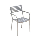 Emuamericas Llc 268 Segno Stacking Armchair Outdoor/indoor Steel Slat Pattern Back And Seat