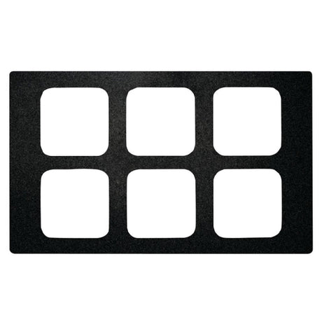 Hubert 44436 - Cold Tile, For 1/6-size Contemporary Pans, 6-compartment