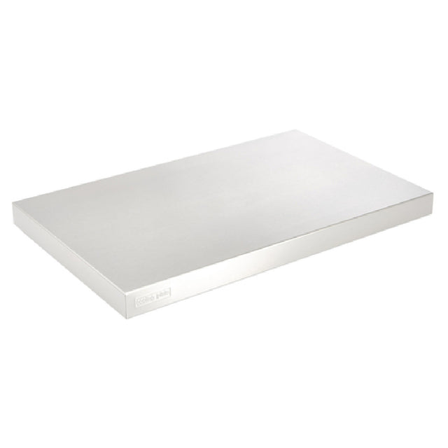 Vollrath V903001 Stainless Steel Cooling Plate Full Size. 20 7⁄8" L X 12 3⁄4" W. Place In Freezer Overnight For Hours Of Cold Service. Use With The Full-size Clear Acrylic Roll Top Lid (V904300 Sold Separately) For Added Safety & Cold Containment.