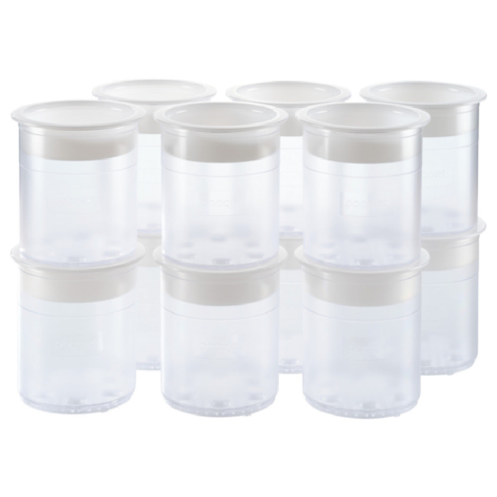 Pacojet USA 139162-E00-00 Synthetic Pacotizing® Beakers With Lids (set Of 12)