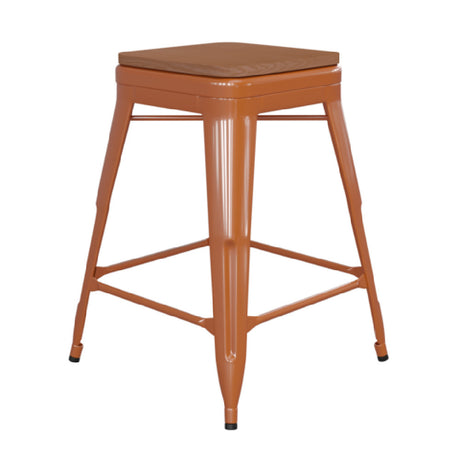 Flash Furniture CH-31320-24-OR-PL2T-GG Kai Bar Stool 500 Lb. Weight Capacity Counter Height