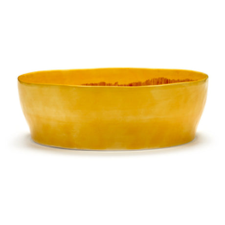 Paderno B8921015C Salad Bowl Sunny Yellow Swirl-Stripes Red