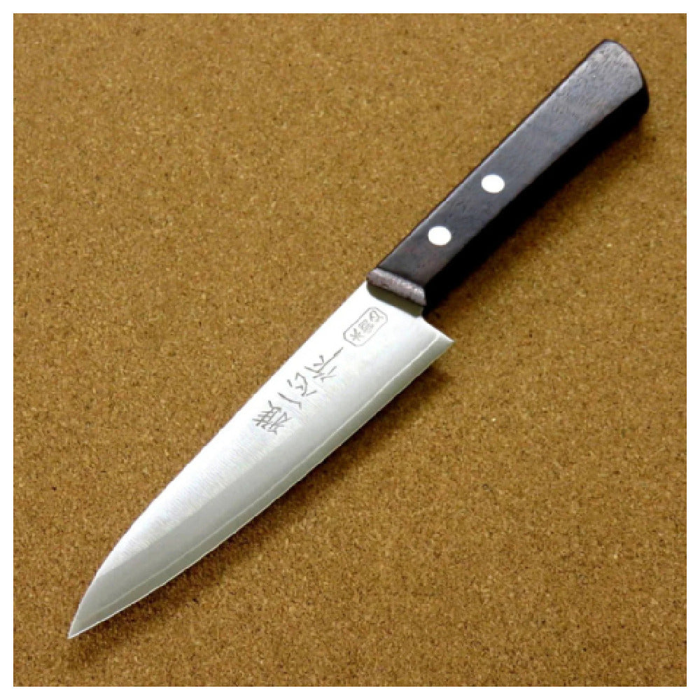 JB Prince Z501 Miyabi Issin Utility Knife 4.7" (120mm) Stainless Steel Blade Wooden Handle