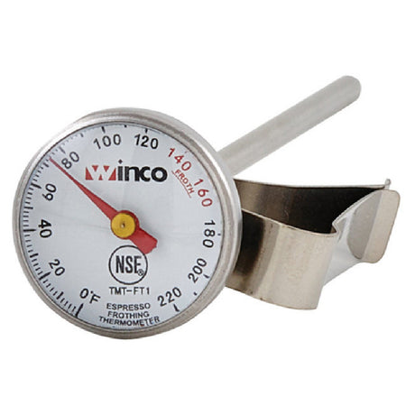 Winco TMT-FT1 Frothing Thermometer Temperature Range 0° To 220° F 1" Dia. Dial Face