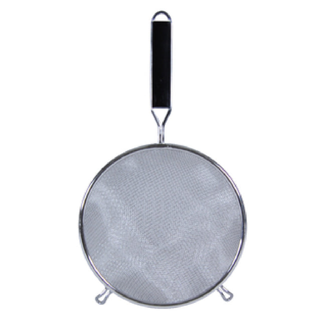 Thunder Group SLSTN5208PB Strainer 8" Dia. Double Fine Mesh Black Plastic Handle