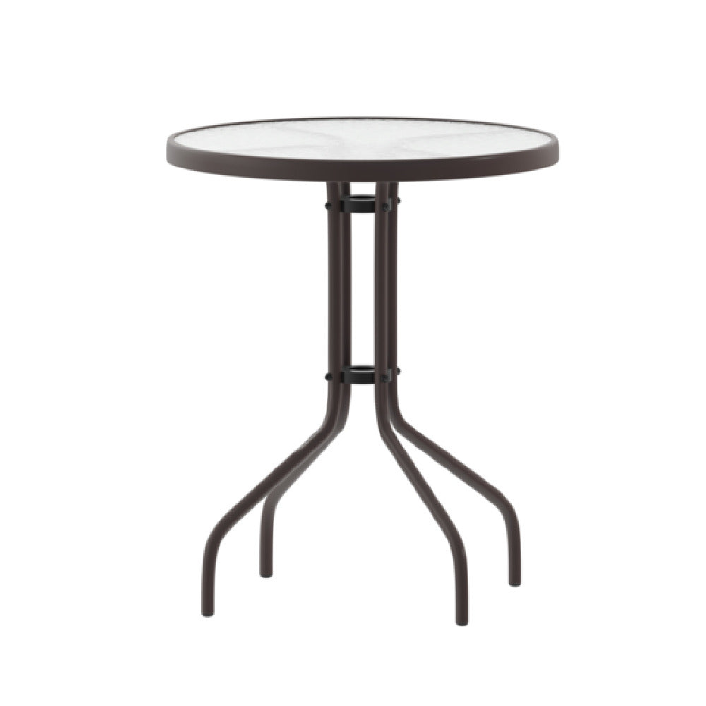 Flash Furniture TLH-070-1-BZ-GG Bellamy Patio Table 23-3/4" Dia. X 28"H Round