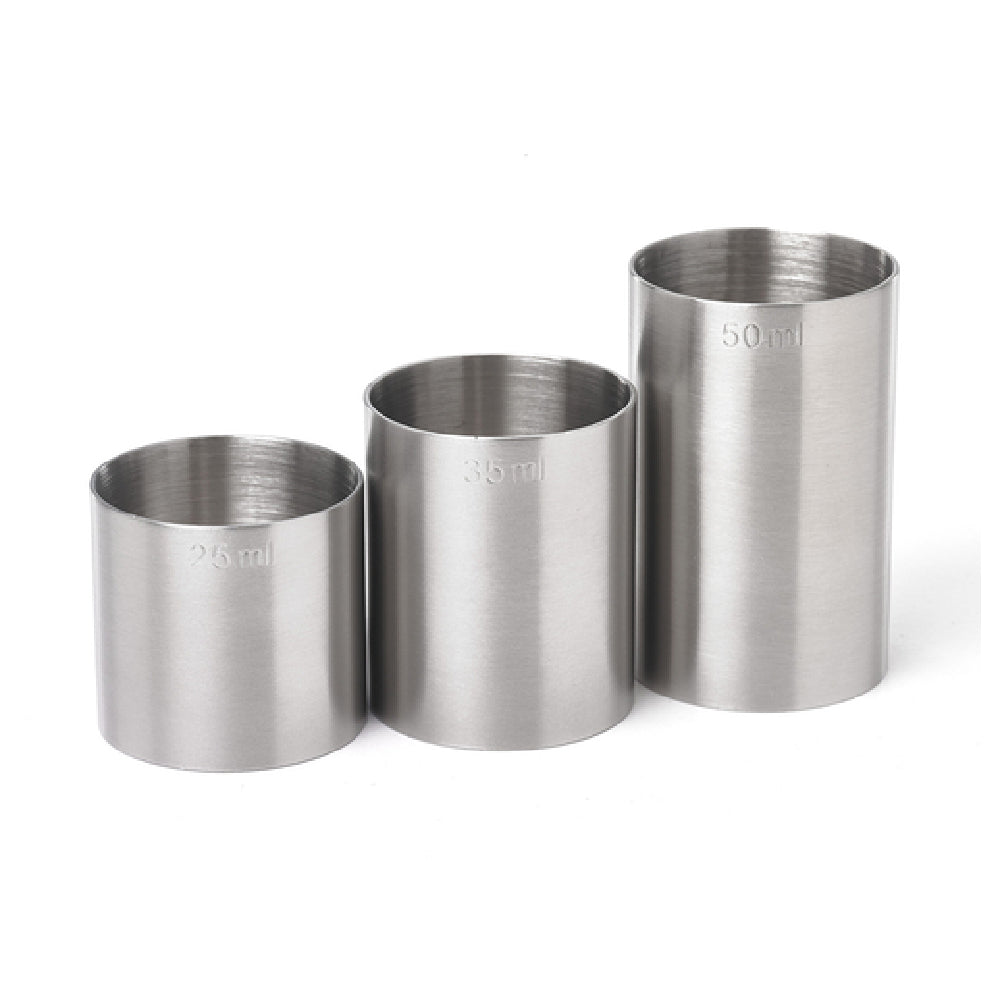 Mercer Culinary M37095 Barfly® Thimble Measure Set 3-piece Includes (1) Each: 25 Ml. (0.84 Oz.)