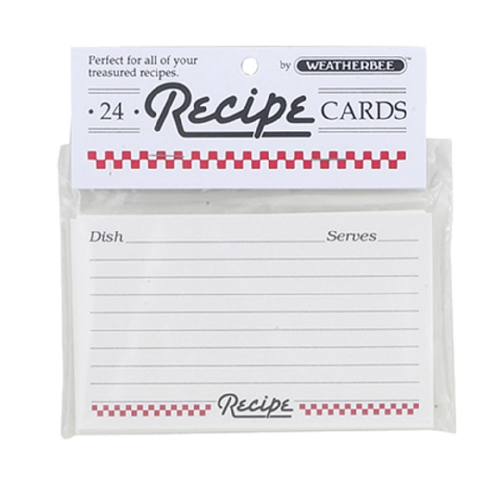 Harold Import Co. 064 Weatherbee Recipe Cards 3" X 5" (24 Pack)