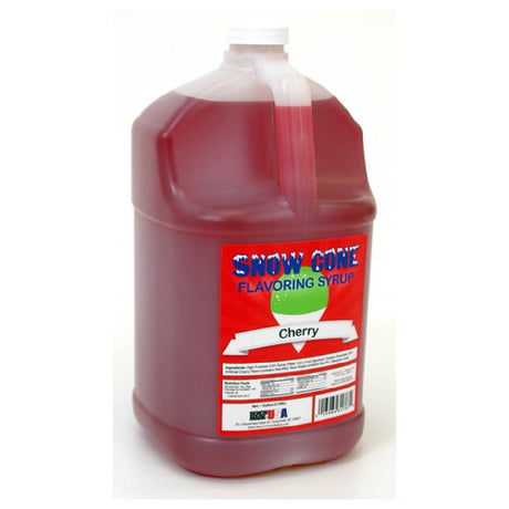 Winco 72002 Benchmark Snow Cone Syrup 1 Gallon Cherry