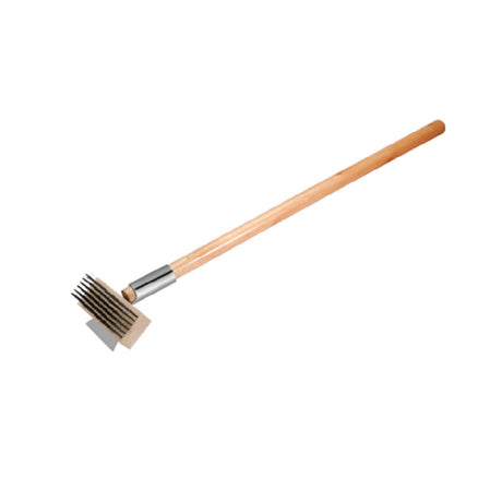 CAC China B2OS-27 Pizza Oven Brush/Scraper With 27" Wood Handle