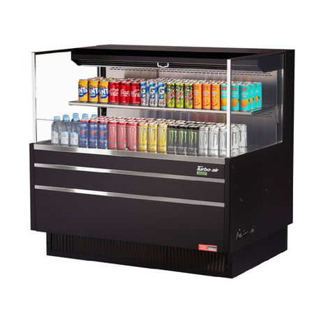 Turbo Air TOM-48L-UF-W(B)-2S-N Horizontal Open Display Merchandiser Low-profile