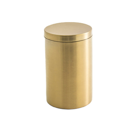 FOH RJR024GOS23 Round Stainless Jar With Lid Matte Brass With Matte Brass Lid