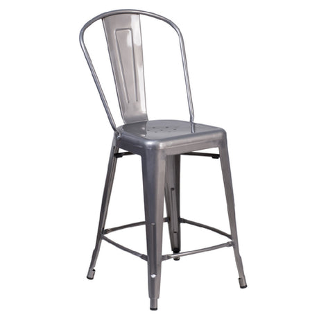 Flash Furniture XU-DG-TP001B-24-GG Bar Stool 24-1/2" Seat Height 500 Lb. Weight Capacity