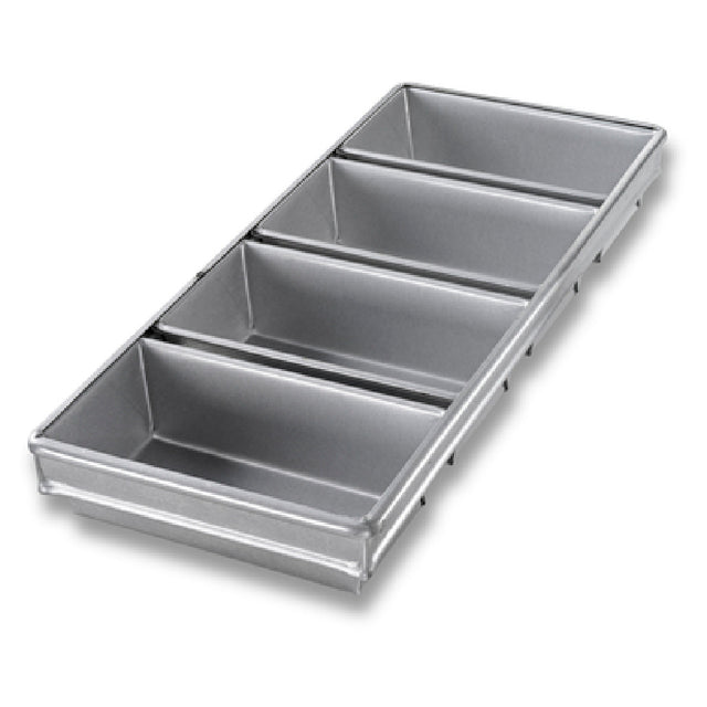 Chicago Metallic 44245 Bread Pan Set 4-pan 9-7/32" X 21-7/8" X 2-3/4" Overall