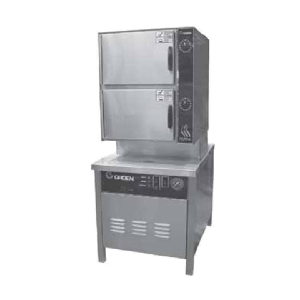 Groen HY-10SM HyPlus™ Pressureless Steamer Direct Steam (2) Compartments On 24" Cabinet Base