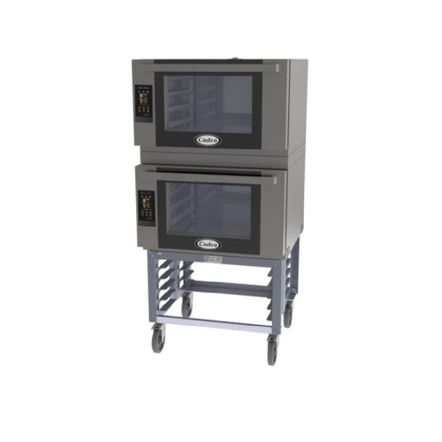 Cadco BLS-4FTD-2 Bakerlux™ TOUCH Heavy-Duty Convection Oven Electric Double Stack Full Size With Stand