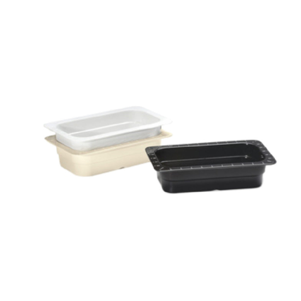 GET Enterprises ML-29-BK Food Pan/Insert Pan GN 1/4 Size 10.36" X 6.3" X 2-1/2" Deep