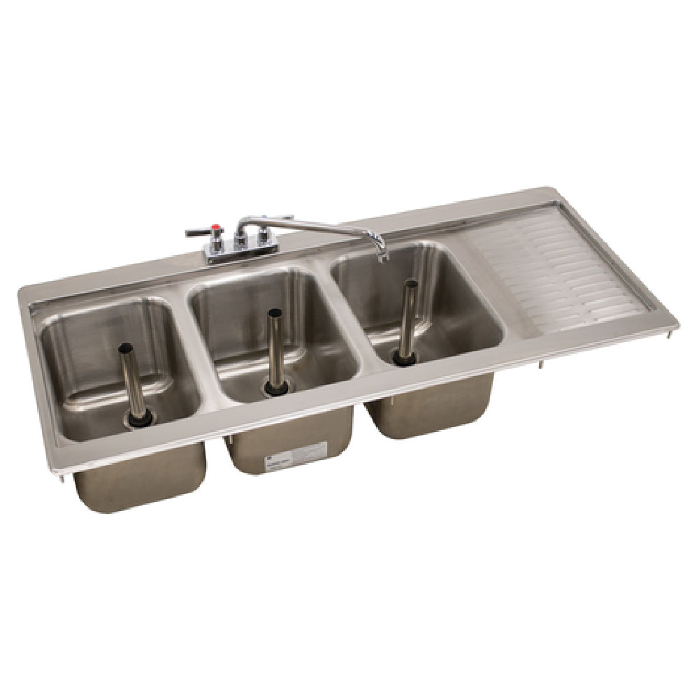 Advance Tabco DBS-43L Bar Sink Drop-in 48-5/16"W X 21-1/8"D X 11-8/10"H (overall)