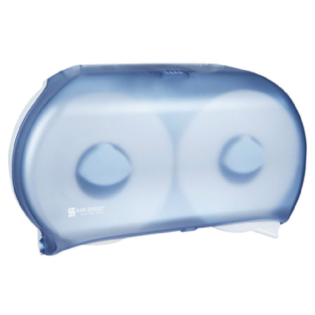 San Jamar R4000TBL - Classic® Bath Tissue Dispenser, 19"W X 5-1/4"D X 12"H, Fits (2) 9" Jumbo Rolls