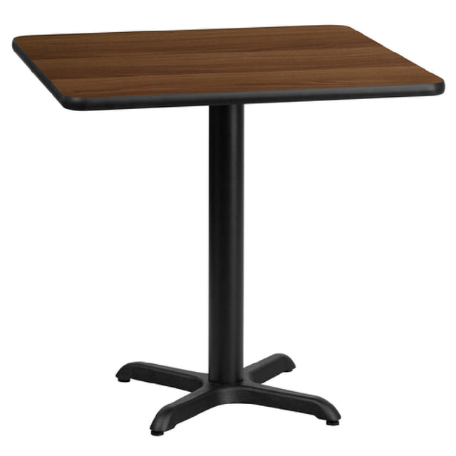 Flash Furniture XU-WALTB-3030-T2222-GG Table 30"W X 30"D X 31-1/8"H Dining Height