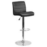 Flash Furniture DS-8101B-BK-GG Swivel Bar Stool Adjustable Height Contemporary Style