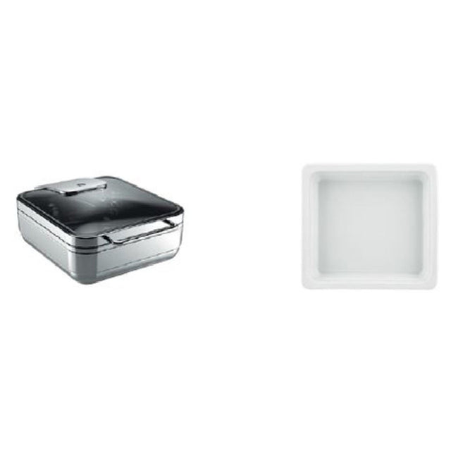 Bauscher Hepp 57.0002.6014 - Chafing Dish Promo Kit, Includes: (1) Square Induction Chafing Dish (57.0002.6040) & (3) 160.6 Oz.