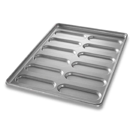 Chicago Metallic 41055 Hoagie Roll Pan 17-3/4" X 25-3/4" X 1-7/16" Overall Makes (12) 7-7/8" X 2-1/2" Rolls