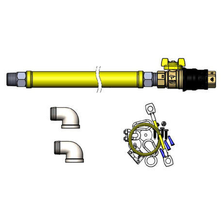 T&S Brass HG-4E-48G-K Safe-T-Link Gas Connector Hose 1" Connection 48" Hose