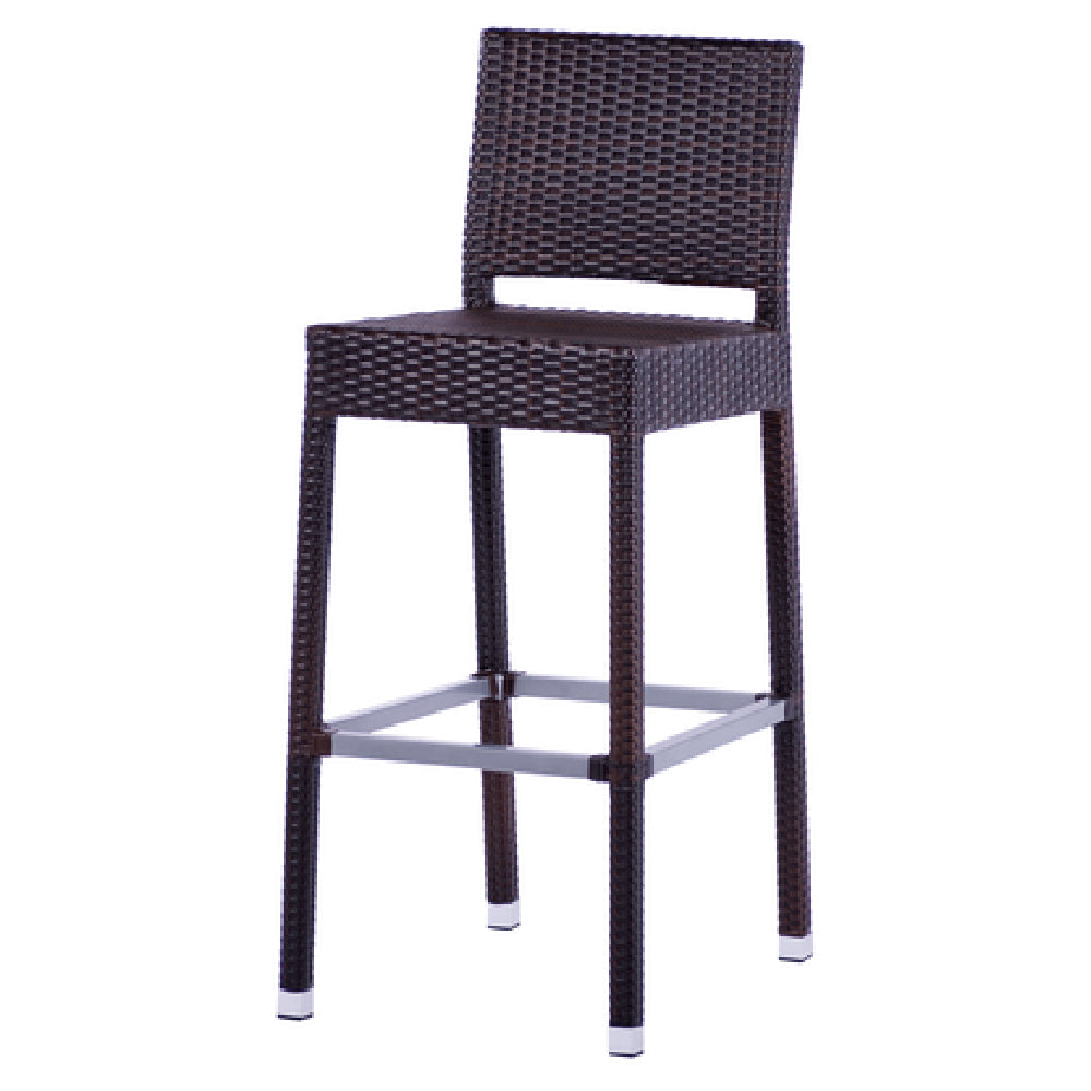 JMC Furniture GAMA CHOCOLATE BARSTOOL Gama Barstool Outdoor Use Armless