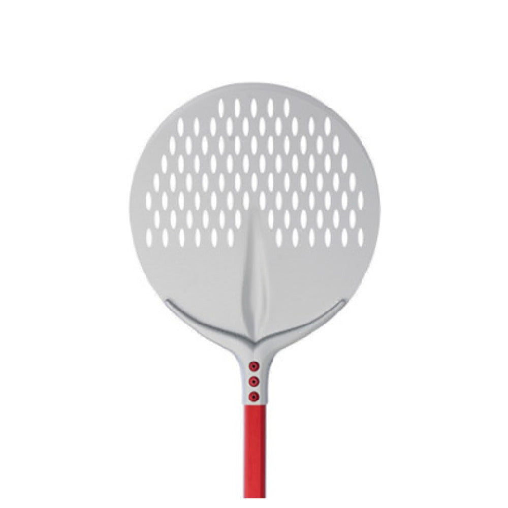 AMPTO 750F33 Round Perforated Pizza Peel Shovel Made Of Anodized Aluminium Diam.13"