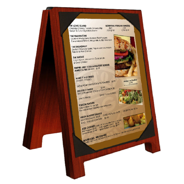 Menu Solutions WDSD-PIX-B Sandwich Menu Board 5" X 7" Insert Double Sided With Picture Corners