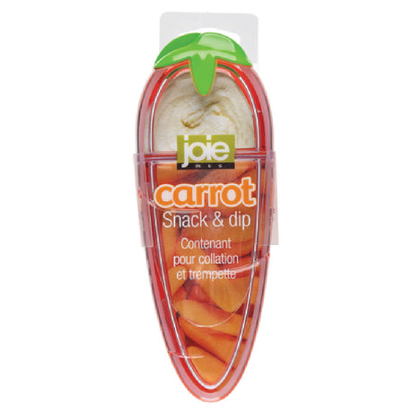 Harold Import Co. 60044 Joie Carrot Snack & Dip Container 2-section 6-15/16"L X 2-3/5"W X 1-9/16"H