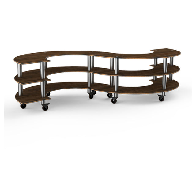 Steelite MGCMSB03WSXW Mogogo Buffet Solutions Modular Serving Station 3-tier 141" X 76" X 35"H