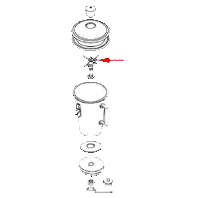 Franklin Machine Products 176-1182 Cutter Assembly Includes (4) Stainless Steel Blades 115v/60/1-ph