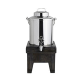 Steelite DW055MLWDAG Milk Dispenser 5-1/2 Qt. With Ice Sleeve Fusion Base Ash Grey