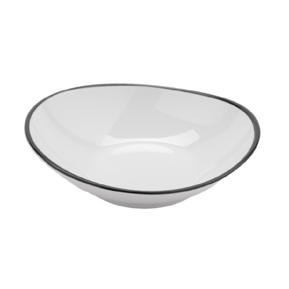 GET Enterprises B-60-W/BK Settlement Bistro™ Enamelware Bowl 6 Oz. (8 Oz. Rim Full) 5-3/4" X 5-1/4" X 1-1/4"