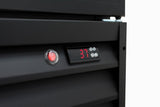 Empura 44" Black Swing Glass 2 Door Merchandiser Refrigerator with ClearKeeper™ Glass, 35 Cu. Ft., LED Lighting, 8 Adjustable Shelves