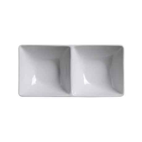 Palate & Plate AW-0220 - Appetizer Dish, (2) 10 Oz. Compartments, 8.5" X 4-1/2" X 2-1/8"H