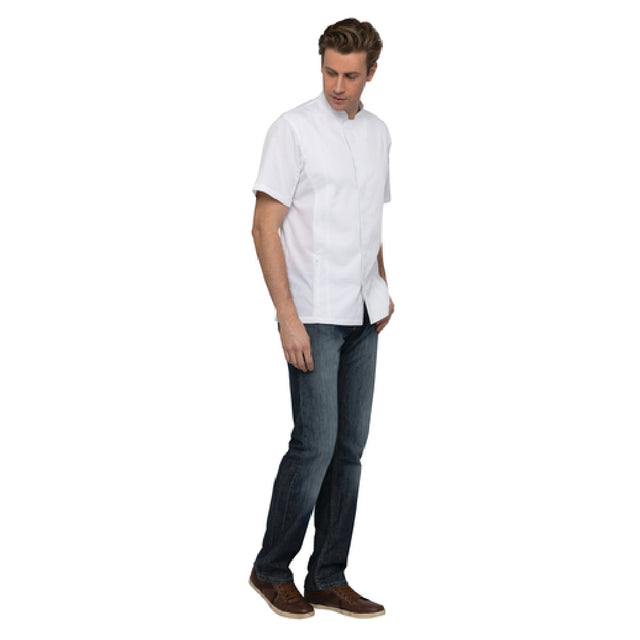 Chef Works CES02WHTM Bristol V-Series Chef Coat Single-breasted Short Sleeves