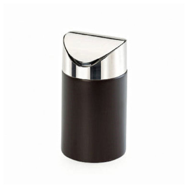 Cal Mil 1717-96 Midnight Bamboo Trash Bin 5" Dia. X 7"H Countertop