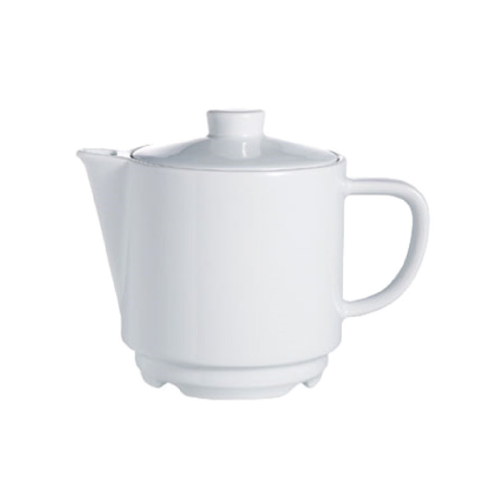 Arc Cardinal R0819 Arcoroc Candour Teapot 15.0 Oz (L:6.0'' X W:3.75'') High Alumina Porcelain