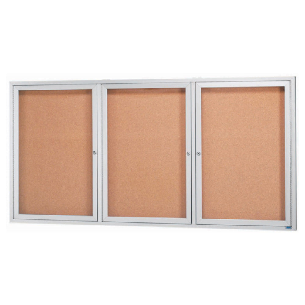 Aarco DCC4896-3R Aluminum Bulletin Board 96"W X 48"H Enclosed