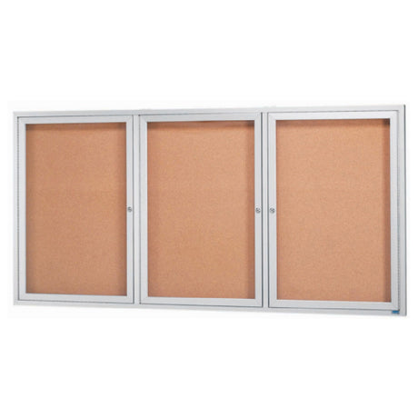 Aarco DCC4896-3R Aluminum Bulletin Board 96"W X 48"H Enclosed