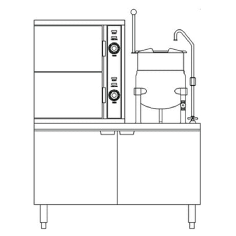 Crown Steam ECX-10-10_208/60/3 Convection Steamer/Kettle Electric (2) Compartment