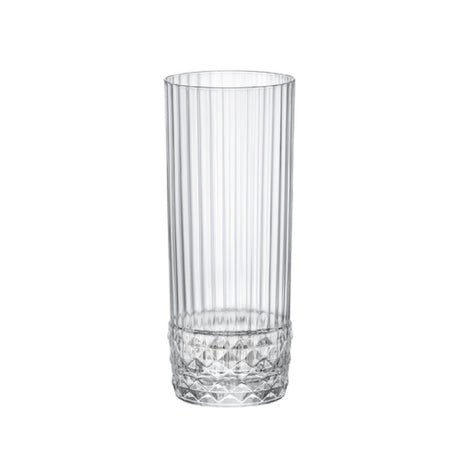 Steelite 49202Q950 Long Drink Glass 13-1/2 Oz. (H 6-1/4" M 2-5/8" T 2-5/8" B 2-1/4") Clear