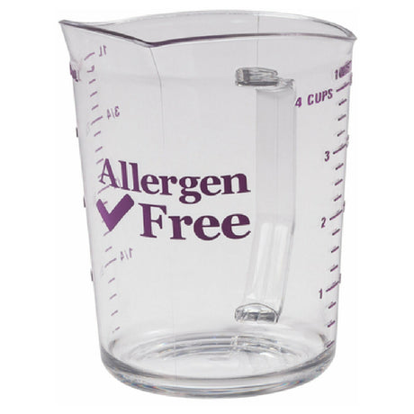 Cambro 100MCCW441 Camwear® Measuring Cup 1 Qt. Allergen-free Purple Graduations