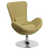 Flash Furniture CH-162430-GN-FAB-GG Egg Series Swivel Reception/Lounge/Side Chair