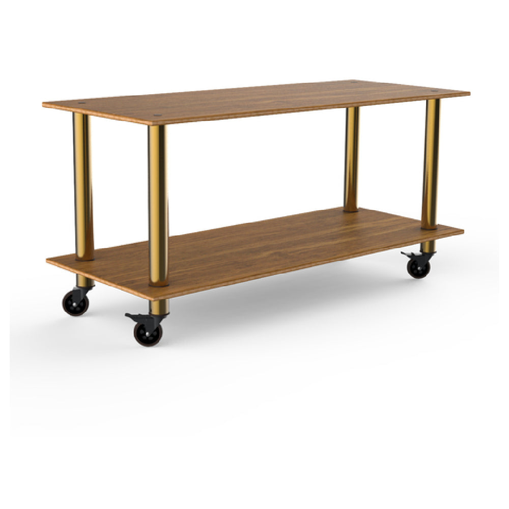 Steelite MGCMDX01BBXW Mogogo Buffet Solutions Modular Serving Table 2-tier 71" X 29-1/2" X 35"H