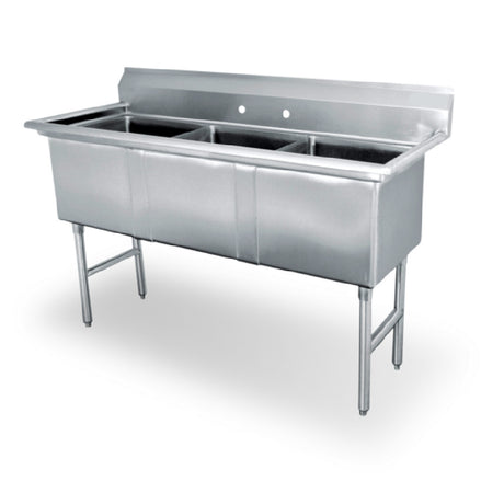 Steel Works Stainless SWS3C162012-318 Sink 18ga/304 Stainless Steel 25-1/2" X 53" X 43-3/4"H